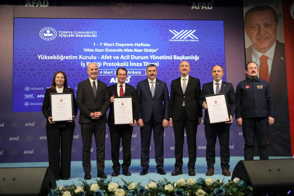 YÖK ve AFAD arasında “Afete Hazır Üniversite” için imzalar atıldı